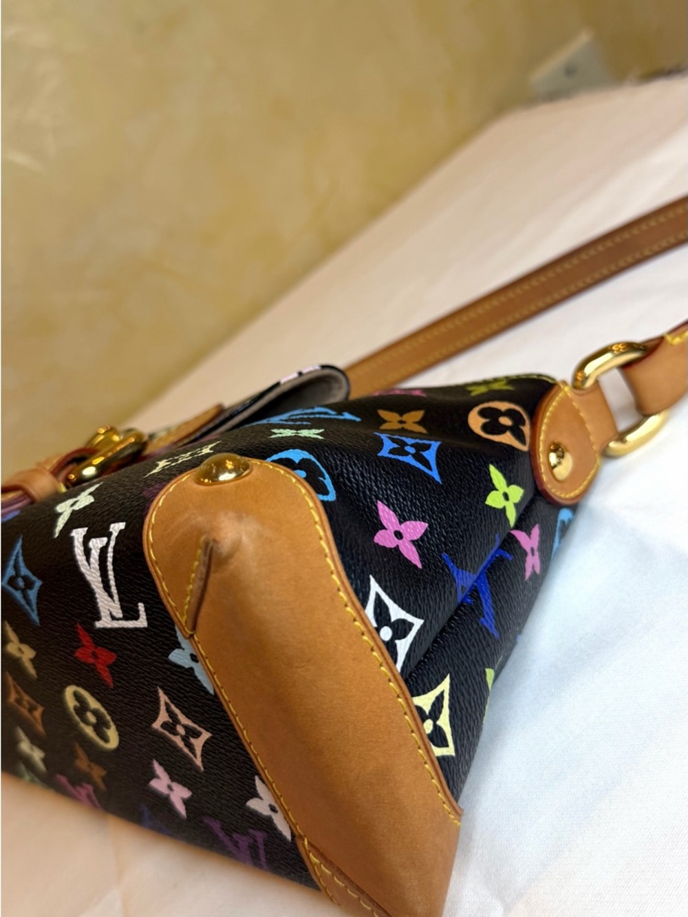 Louis Vuitton Multicolor Monogram Eliza Black Canvas Shoulder Bag - Picture 10 of 17